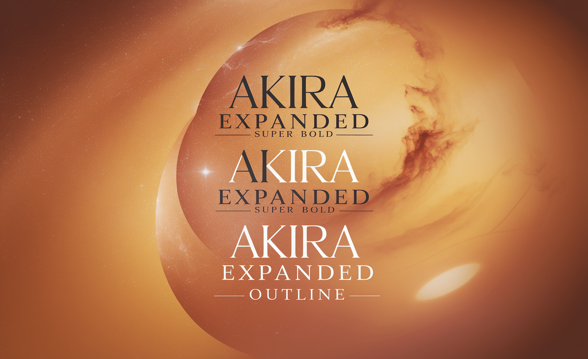 Type of the Akira Expanded Font ( Font family)