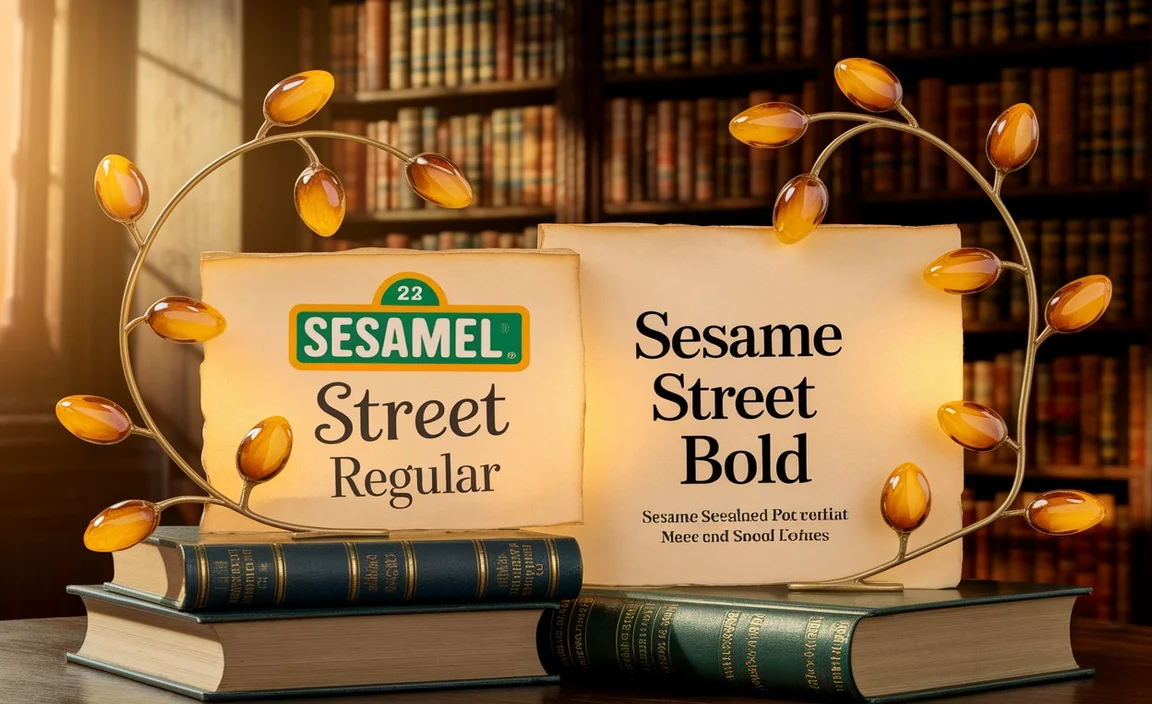 Types In The Sesame Street Font Family
