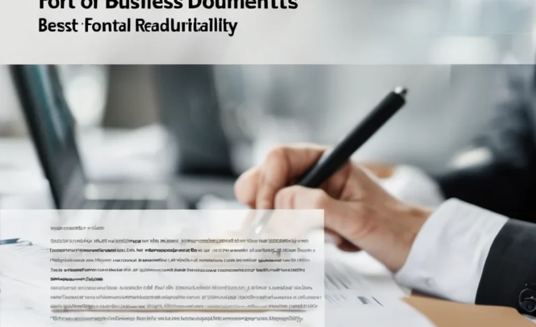 Best Font For Business Documents