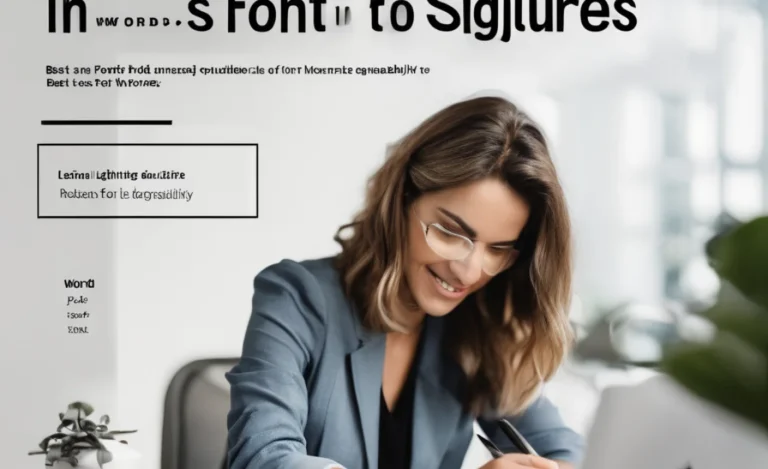 Best Font For Signatures In Word