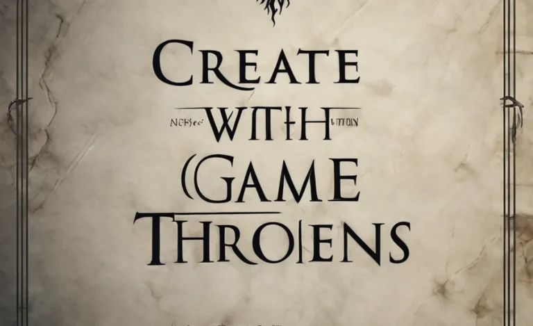 Create Epic Designs With The Game Of Thrones Font