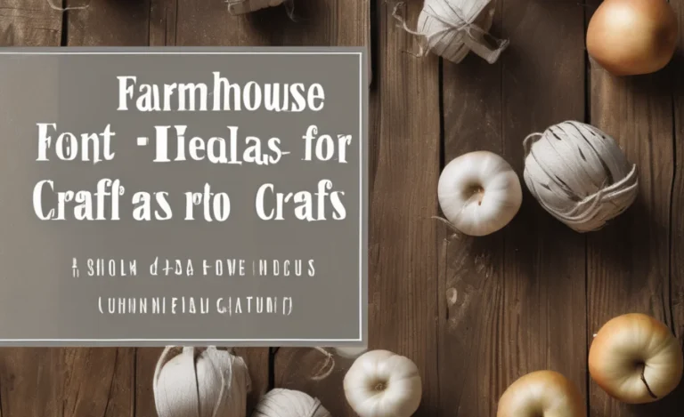 Farmhouse Font Ideas For DIY Crafts