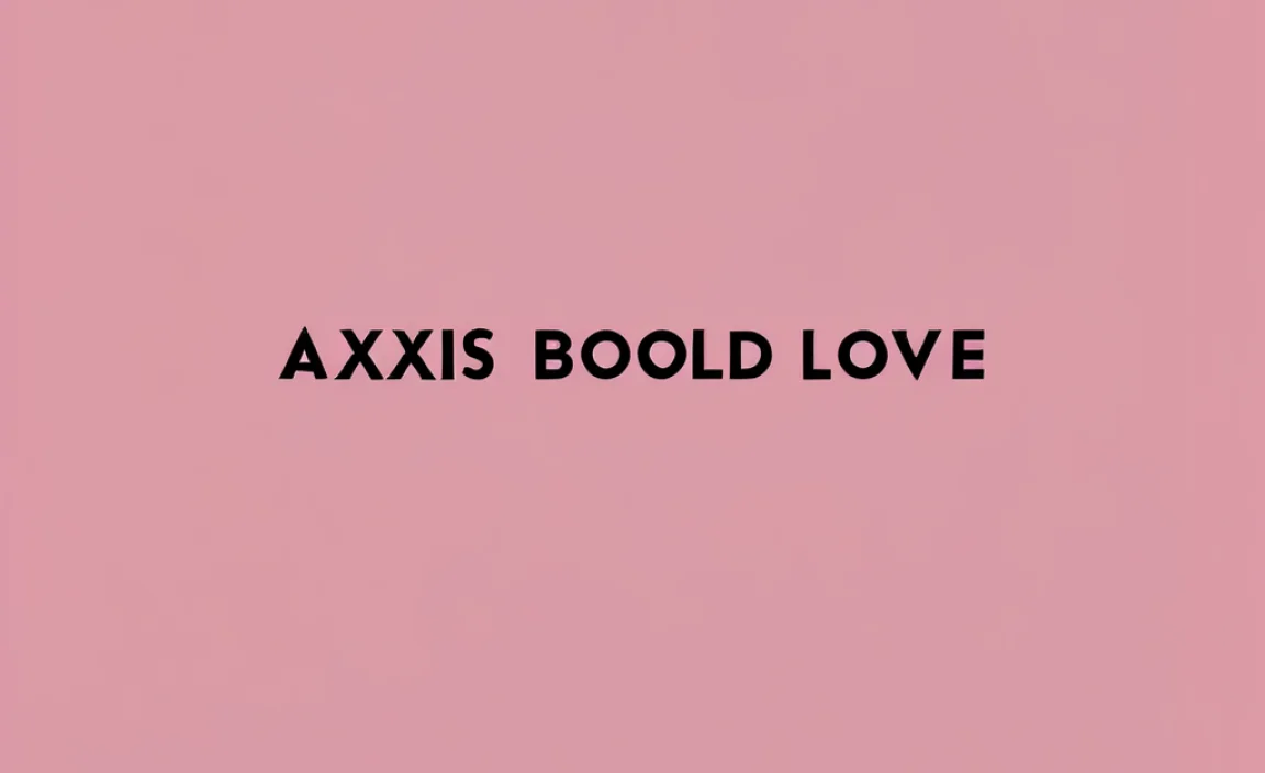 Using Axis Bold as Love Font For Posters